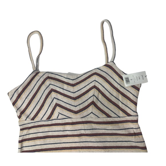 Joie Soft Laurel Linen Cotton Midi Dress NWT Size M Color Gray, Lilac, Multi - Picture 4 of 5